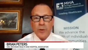 MHA CEO Brian Peters appears on Mid-Michigan NOW on Jan. 13, 2022.