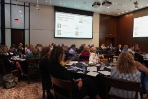 Crowd of attendees at The MHA Healthcare Workforce Conversation event in Lansing, MI.