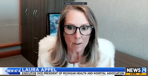 MHA EVP Laura Appel speaks with WOOD TV about the Baxter IV solutions shortage.