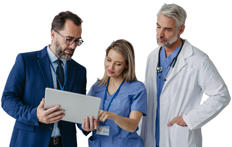 medical professionals and support staff